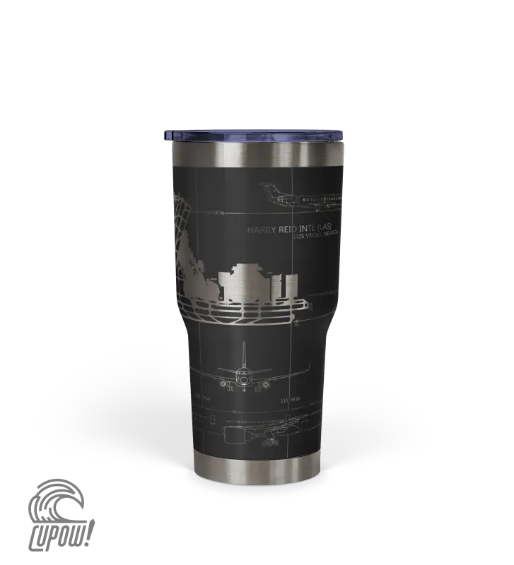 Las Vegas Harry Reid International (LAS) Airport Diagram Tumbler 30oz