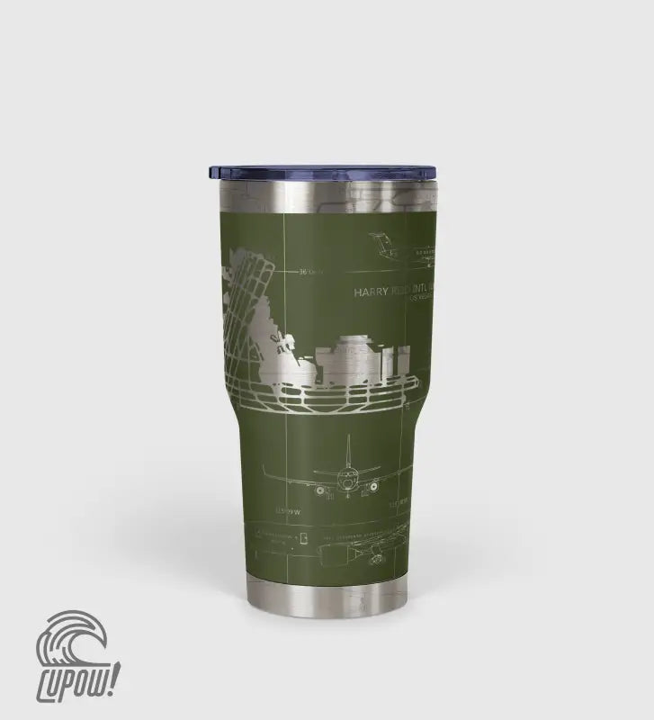 Las Vegas Harry Reid International (LAS) Airport Diagram Tumbler 30oz