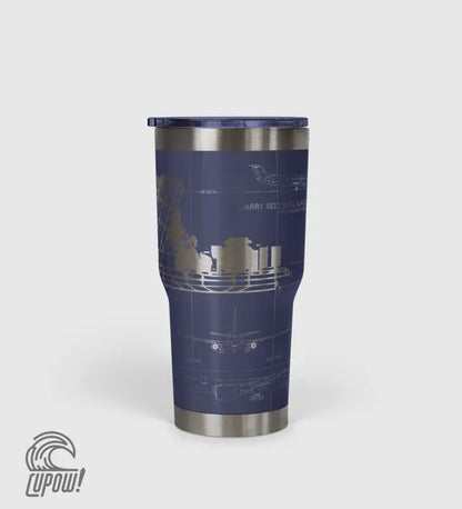 Las Vegas Harry Reid International (LAS) Airport Diagram Tumbler 30oz