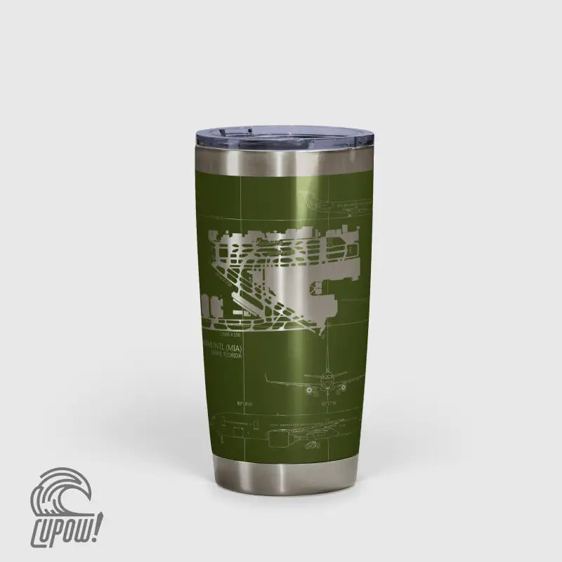 Miami INTL (MIA) Airport Diagram Tumbler 20oz