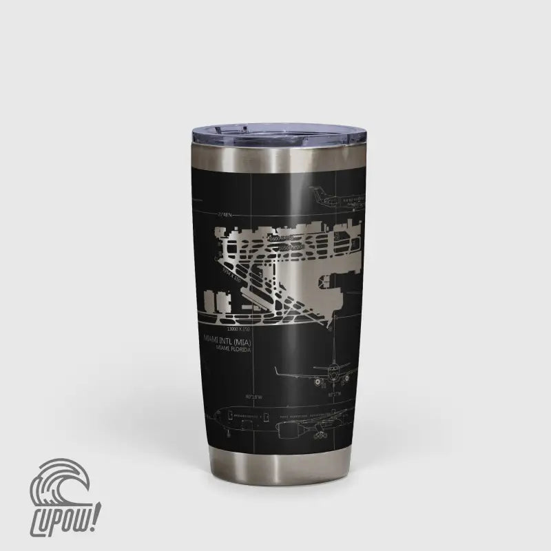 Miami INTL (MIA) Airport Diagram Tumbler 20oz