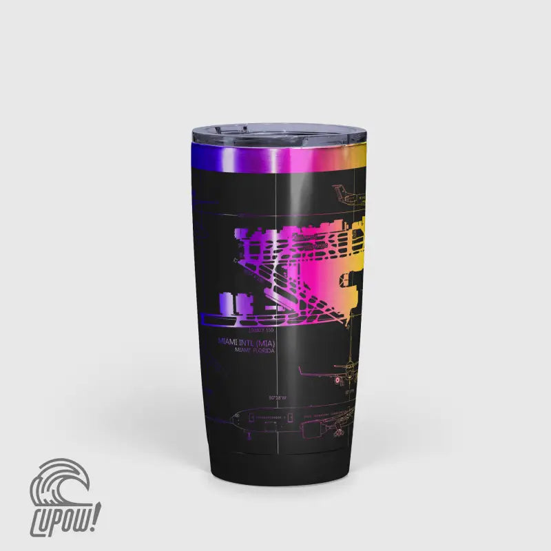 Miami INTL (MIA) Airport Diagram Tumbler 20oz