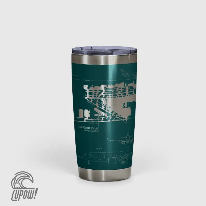 Miami INTL (MIA) Airport Diagram Tumbler 20oz