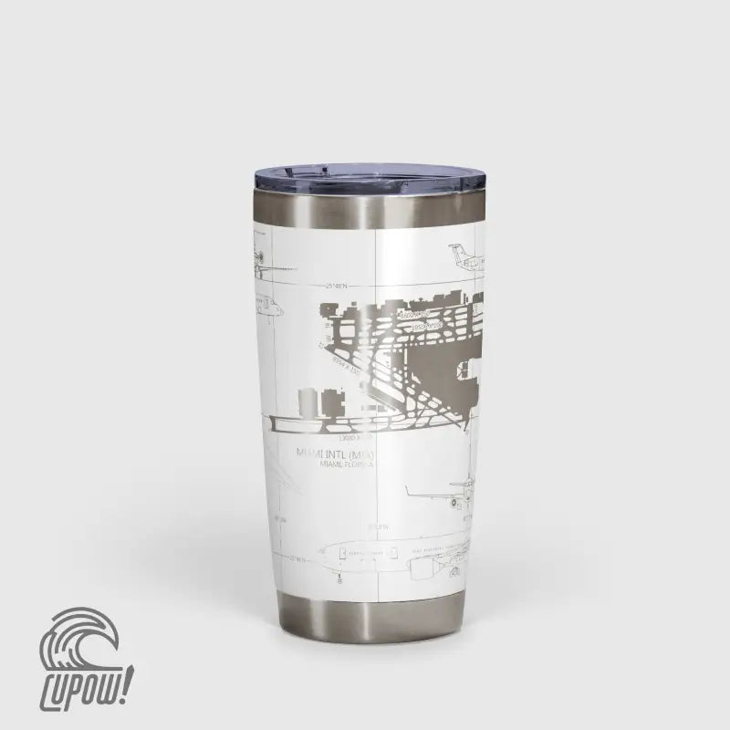 Miami INTL (MIA) Airport Diagram Tumbler 20oz