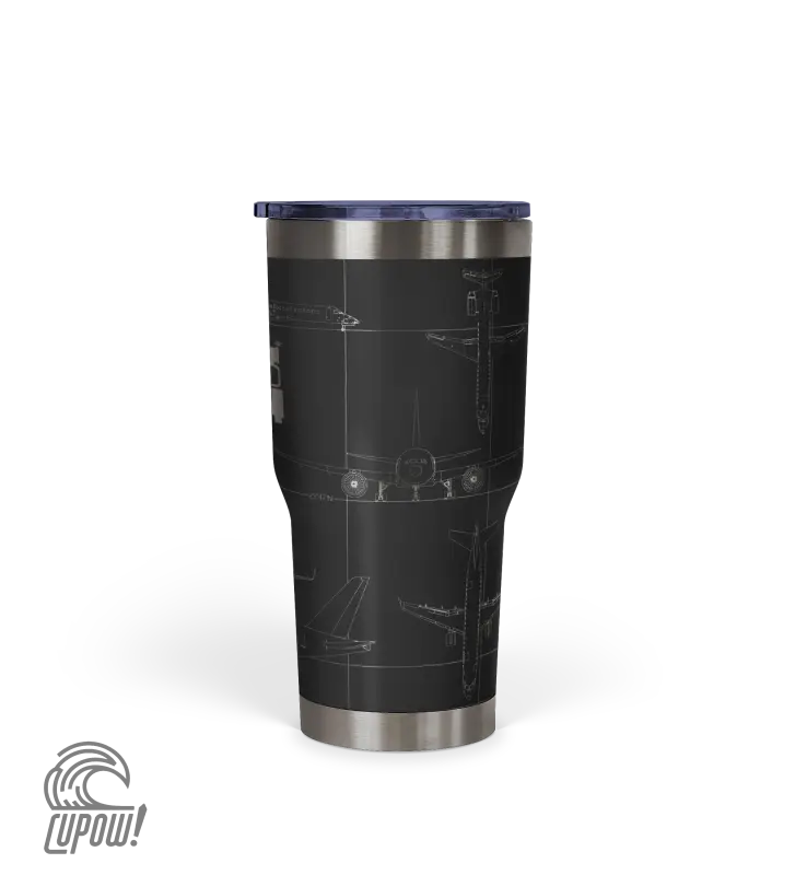 Miami INTL (MIA) Airport Diagram Tumbler 30oz