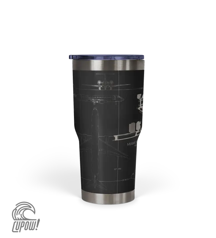 Miami INTL (MIA) Airport Diagram Tumbler 30oz