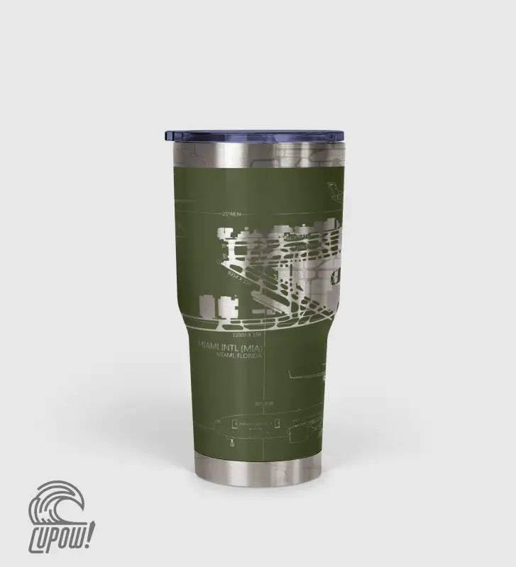 Miami INTL (MIA) Airport Diagram Tumbler 30oz