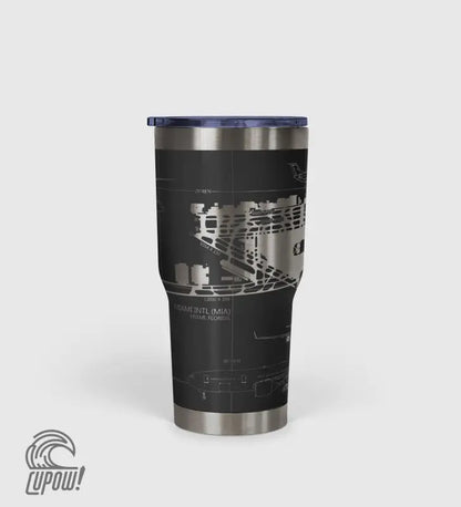 Miami INTL (MIA) Airport Diagram Tumbler 30oz