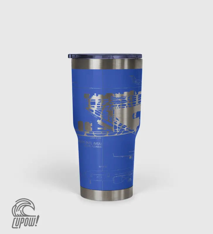 Miami INTL (MIA) Airport Diagram Tumbler 30oz