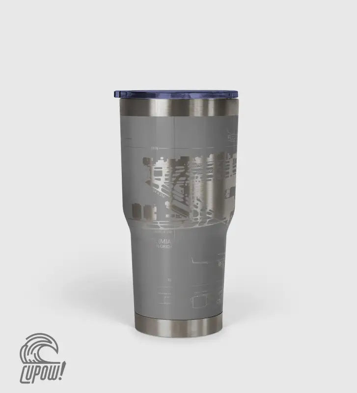 Miami INTL (MIA) Airport Diagram Tumbler 30oz