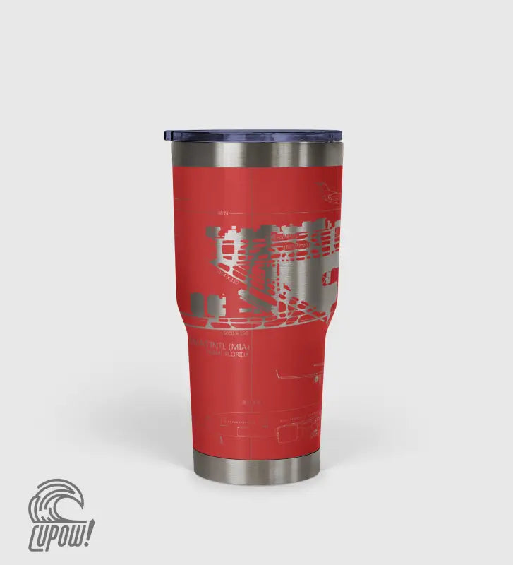 Miami INTL (MIA) Airport Diagram Tumbler 30oz