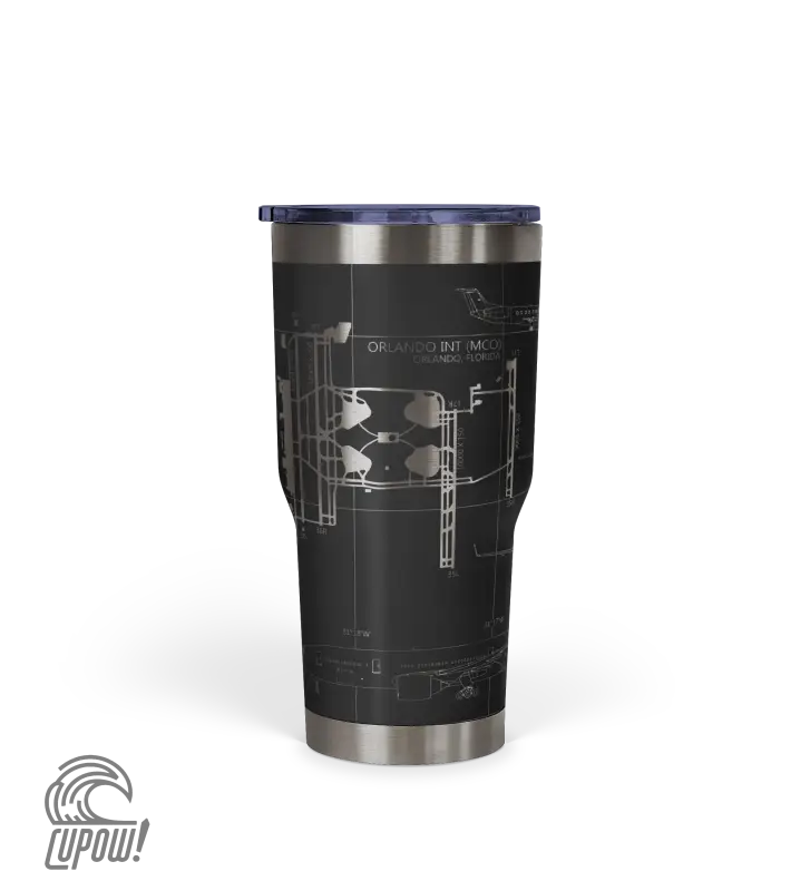 Orlando INTL (MCO) Airport Diagram Tumbler 30oz