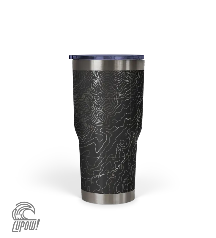 Peak Perspective - The Topo All Over Design Tumbler 30oz