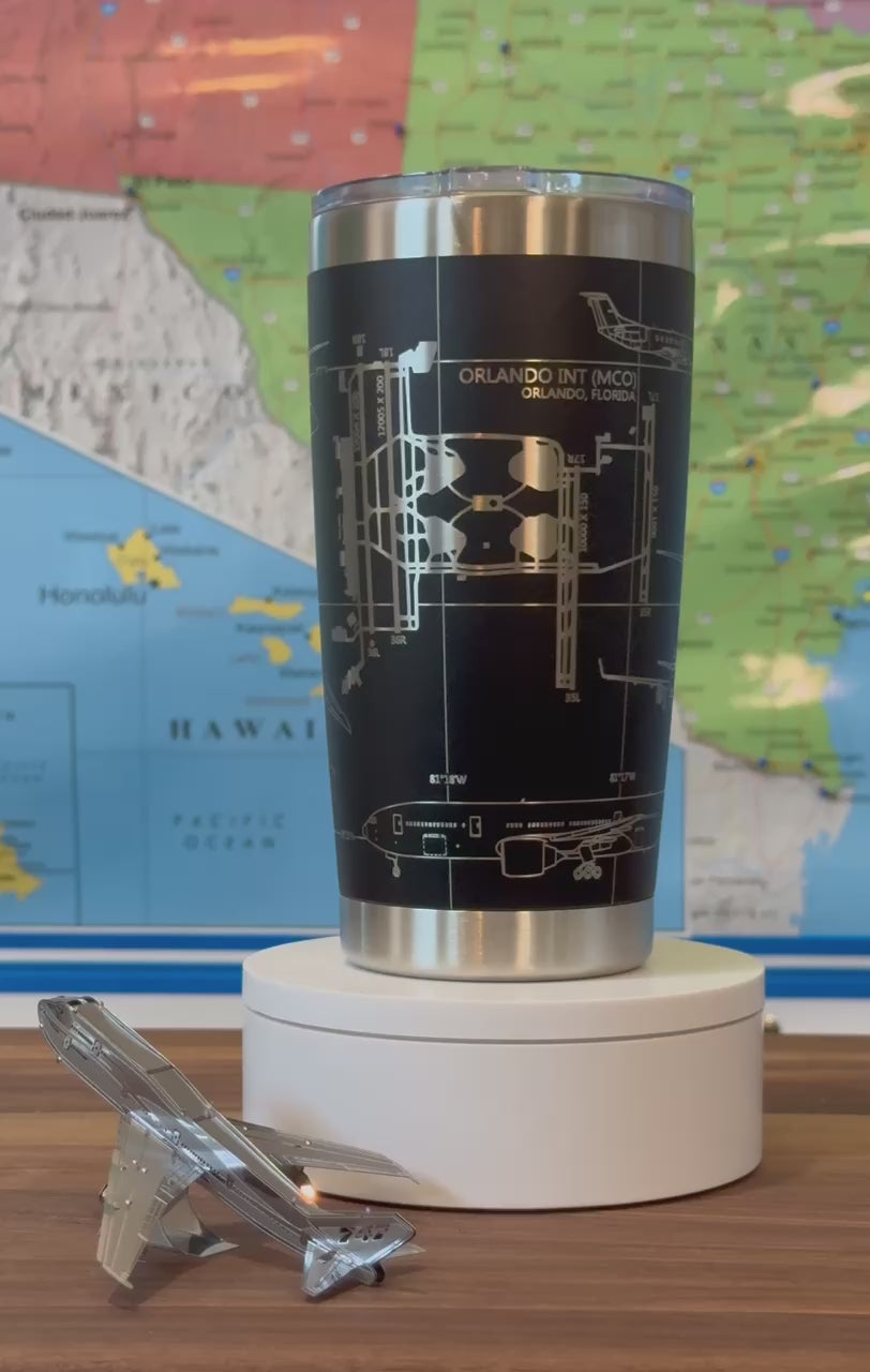 Orlando INTL (MCO) Airport Diagram Tumbler 20oz