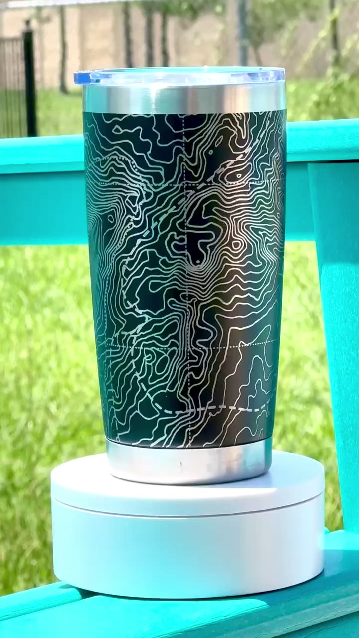 Peak Perspective - The Topo All Over Design Tumbler 20oz