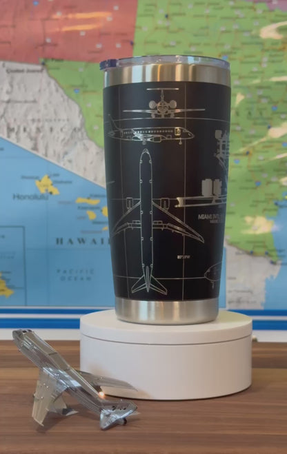 Miami INTL (MIA) Airport Diagram Tumbler 20oz