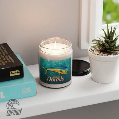 Scented Soy Candle - Casa del Dorado 9oz | Relaxing Home Decor & Gift for Fishing Enthusiasts - Sea Salt + Orchid / 9oz